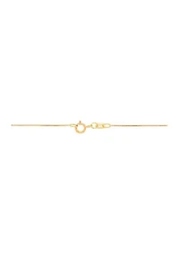 Butterfly Pendant with 18" Box Chain in 10K Yellow Gold