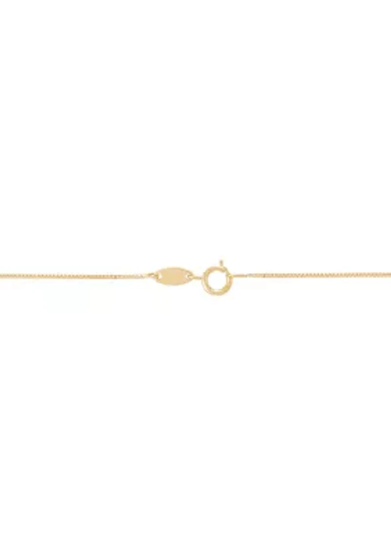 Heart Key Pendant with 18" Box Bhainin 10K Yellow Gold