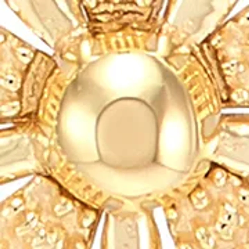 Flower Pendant with 18" Cable Chain in 10K Yellow Gold