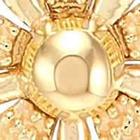 Flower Pendant with 18" Cable Chain in 10K Yellow Gold