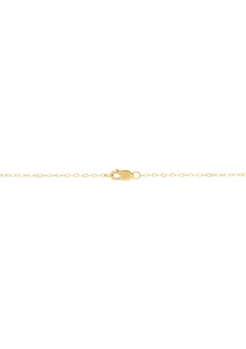 Love Heart Pendant with 18" Cable Chain in 10K Yellow Gold