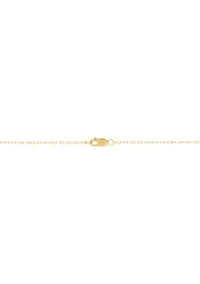 Love Heart Pendant with 18" Cable Chain in 10K Yellow Gold