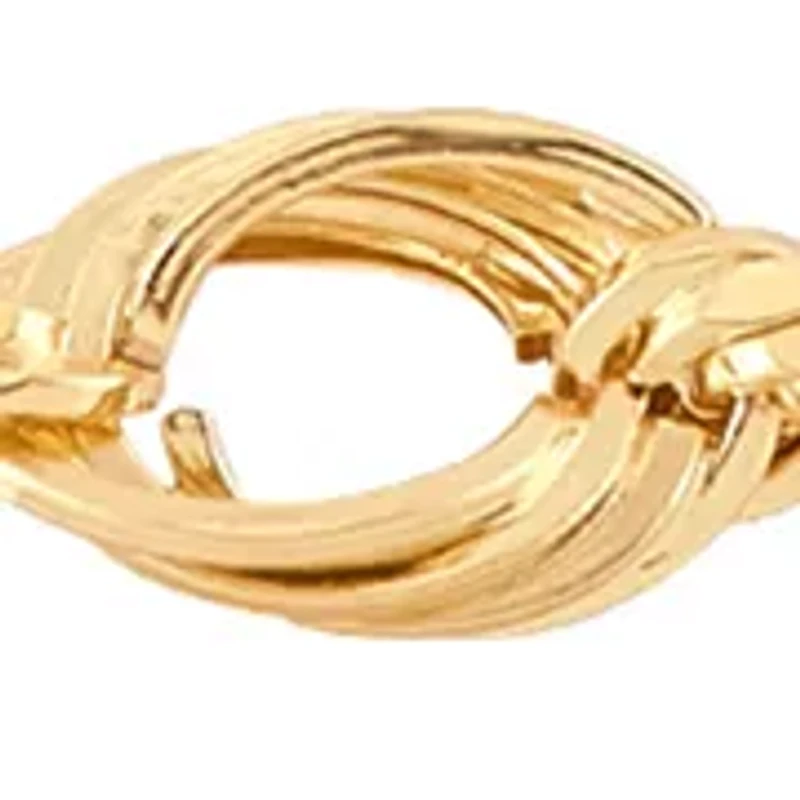 Hollow Soprano Square Rope Chain Bracelet in 10K Yellow Gold