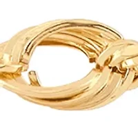 Hollow Soprano Square Rope Chain Bracelet in 10K Yellow Gold