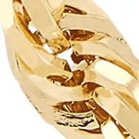 Hollow Octagonal Rope Chain in 10K Yellow Gold