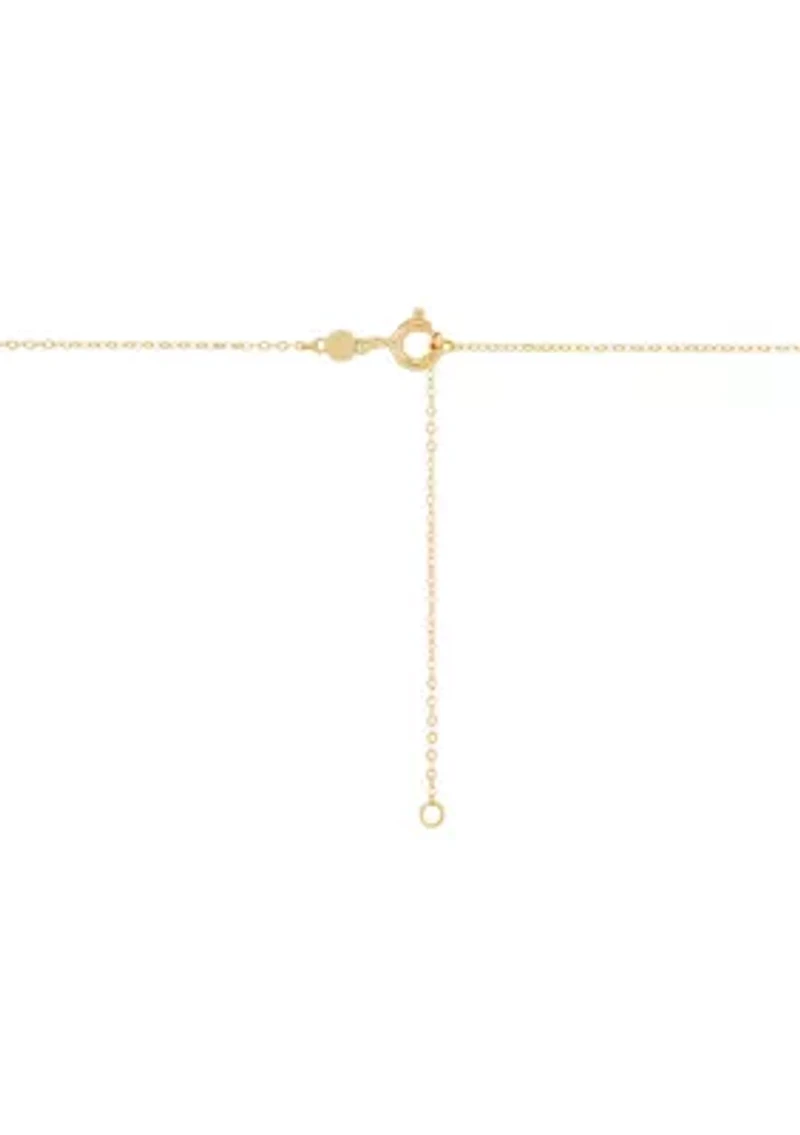 Love Knot Necklace and Earrings Set in 10K Yellow Gold