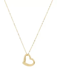Small Heart Necklace in 10K Yellow Gold