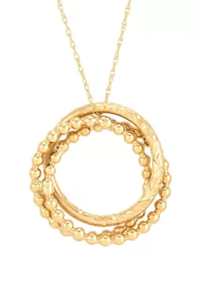Love Knot Necklace in 10K Yellow Gold