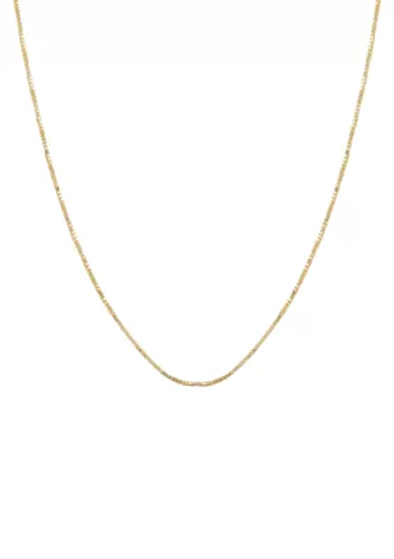 Box Chain Necklace in 10K Yellow Gold