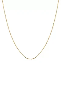 Box Chain Necklace in 10K Yellow Gold