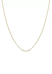Solid Box Chain Necklace in 10K Yellow Gold