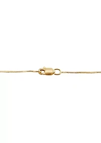 Solid Box Chain Necklace in 10K Yellow Gold