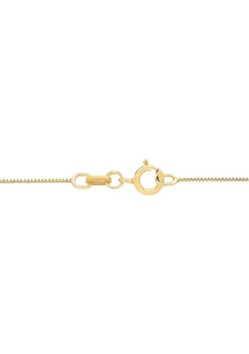 14K Yellow Gold Solid Box Chain