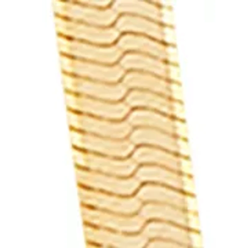 4.5 Millimeter Solid Herringbone Chain Necklace in Gold Over Sterling Silver