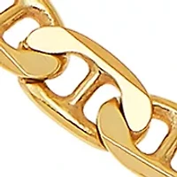 3.5 Millimeter Solid Mariner Chain Bracelet in Gold Over Sterling Silver
