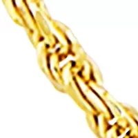 2.2 Millimeter Solid Rope Chain Necklace in Gold Over Sterling Silver