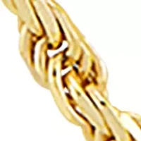 2.7 Millimeter Solid Rope Chain Necklace in Gold over Sterling Silver