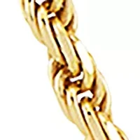 Millimeter Solid Rope Chain Necklace in Gold Over Sterling Silver