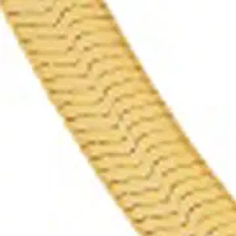 5.4 Millimeter Solid Herringbone Chain Necklace in Gold Over Sterling Silver