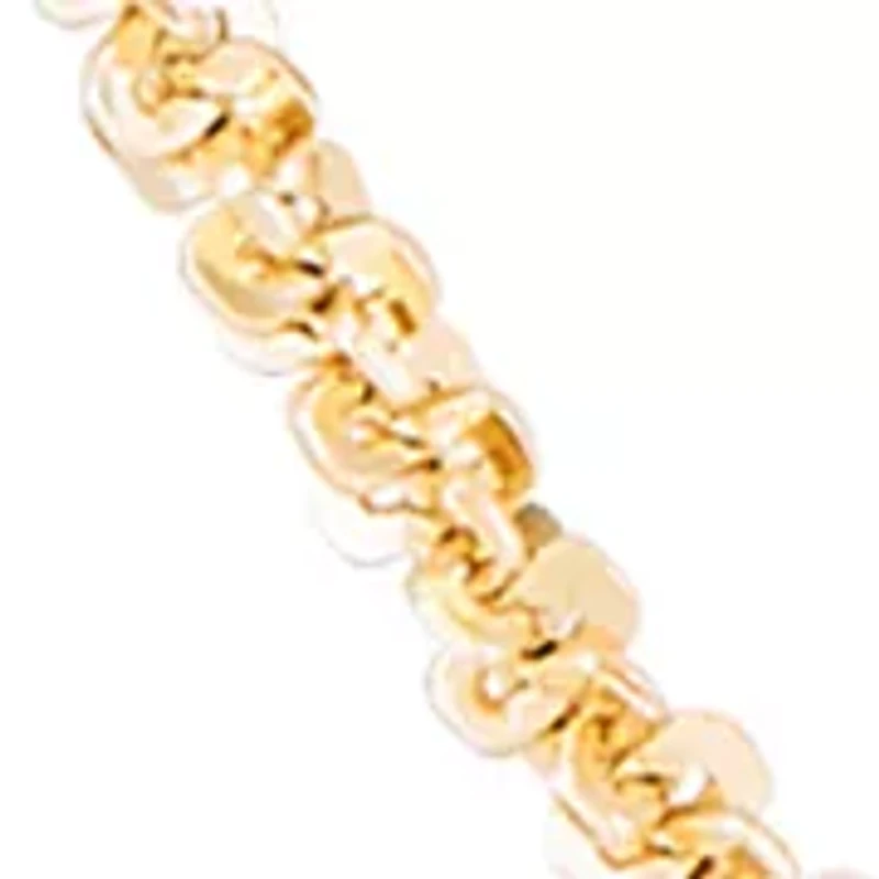 Rock Chain Necklace in Gold Over Sterling Silver