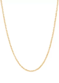 Rock Chain Necklace in Gold Over Sterling Silver