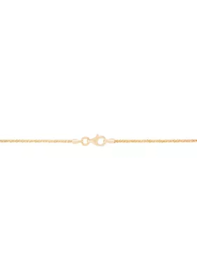 Rock Chain Necklace in Gold Over Sterling Silver