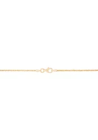 Rock Chain Necklace in Gold Over Sterling Silver