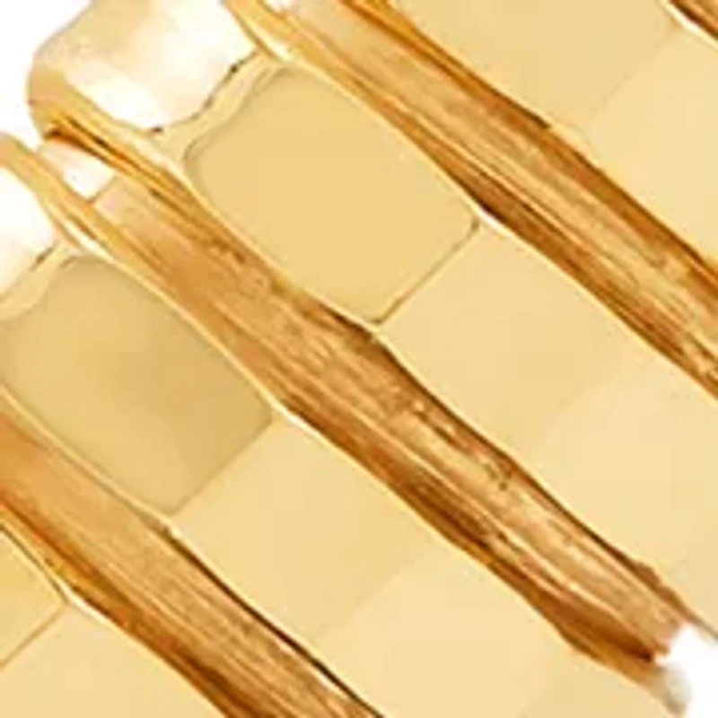 Heavy Hollow Tubogas Chain Bracelet in Gold Over Silver