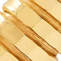 Heavy Hollow Tubogas Chain Bracelet in Gold Over Silver