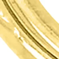 6 mm x 40 mm Round Tube Hoop Earrings in Gold Over Sterling Silver