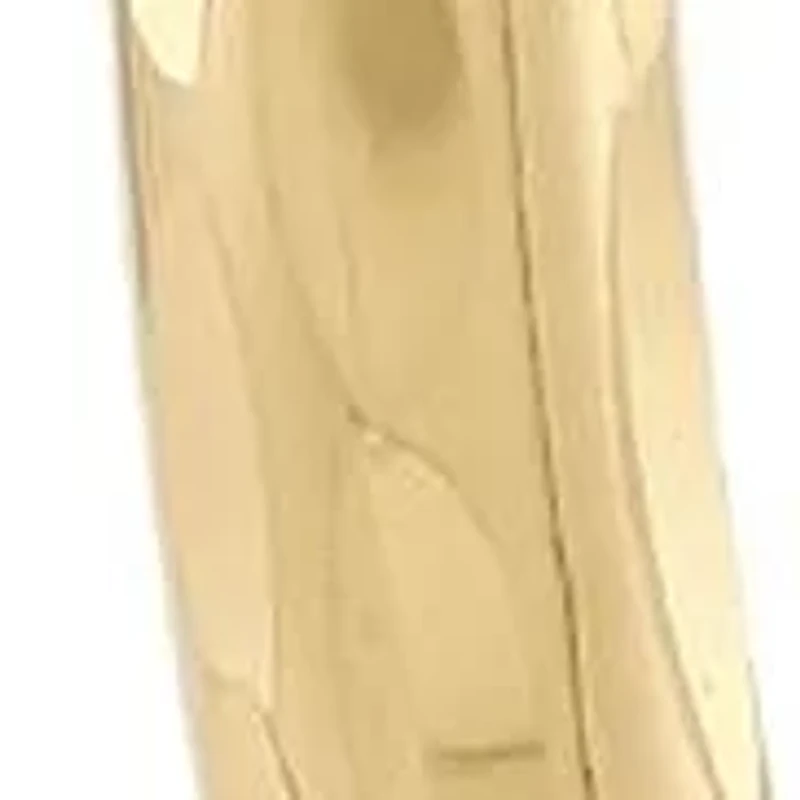 30mm Round Tube Hoop Earring in Gold Over Silver