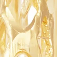 Casted Mesh Round Tube Hoop Earrings in Gold Over Sterling Silver