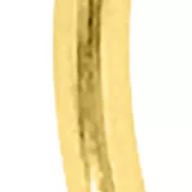 2 mm x 40 mm Round Tube Hoop Earrings in Gold Over Sterling Silver