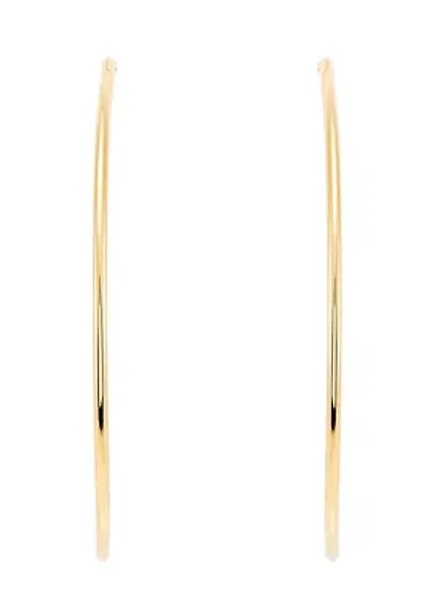 2x25MM Endless Round Tube Hoop Earrings in Sterling Silver