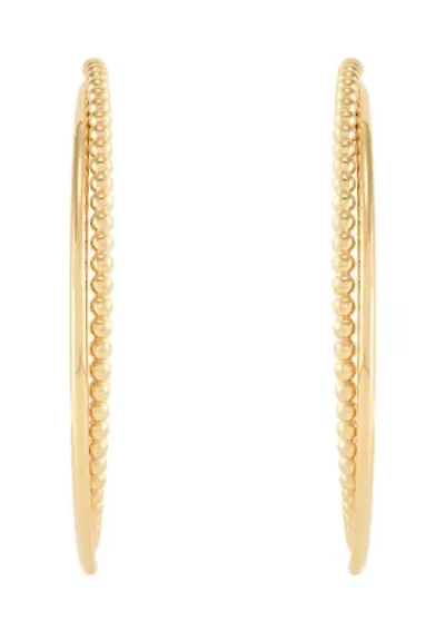 Double J Hoop Earrings in Sterling Silver