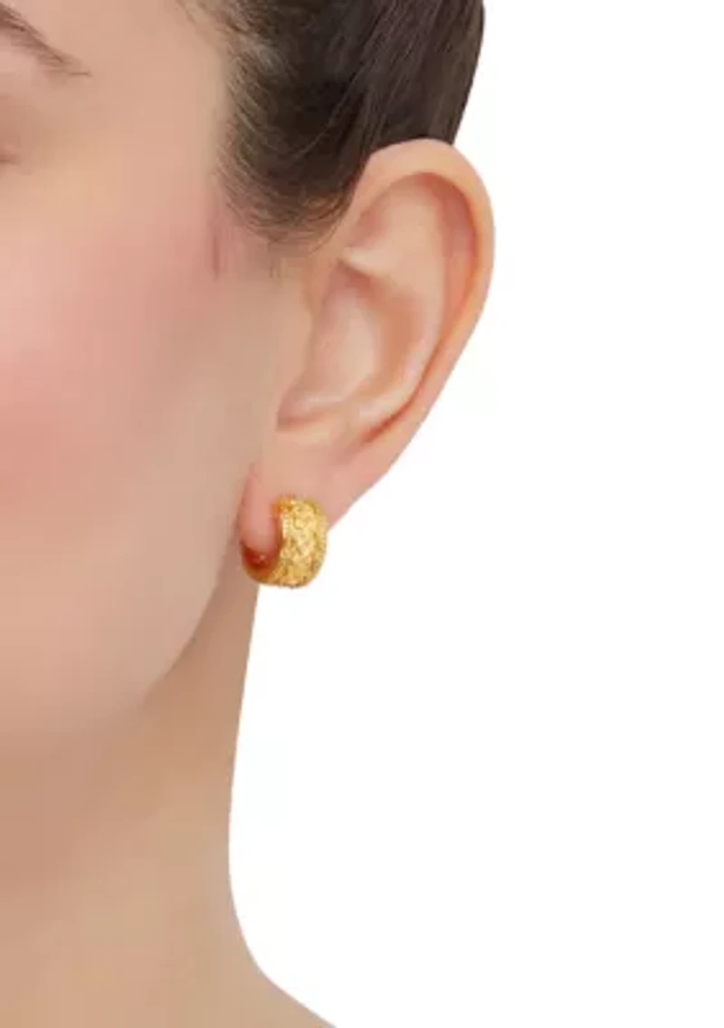 Huggie Hoop Earrings in Sterling Silver