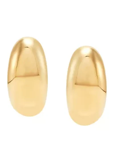 3/4 Hoop Earrings in Gold Over Sterling Silver