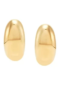 3/4 Hoop Earrings in Gold Over Sterling Silver