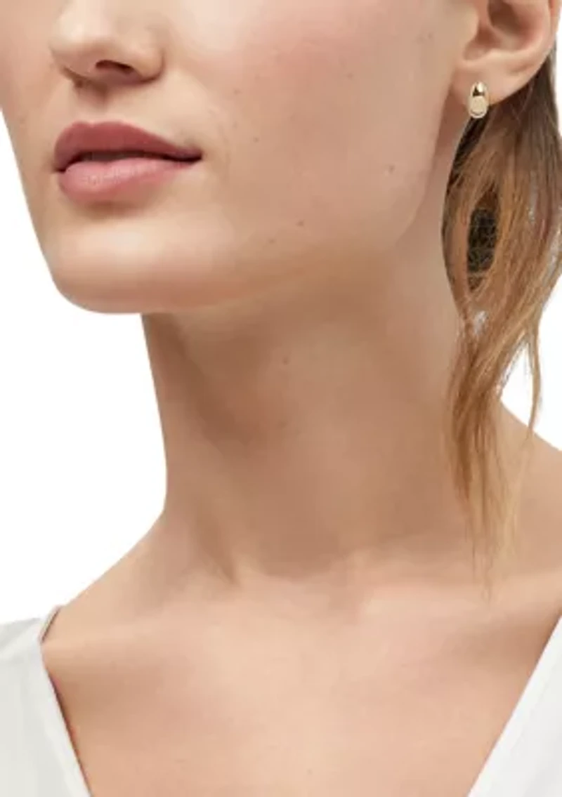 3/4 Hoop Earrings in Gold Over Sterling Silver