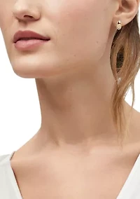 3/4 Hoop Earrings in Gold Over Sterling Silver