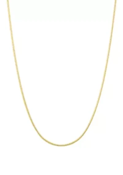 1 Millimeter Round Snake Chain Necklace in Gold Over Sterling Silver