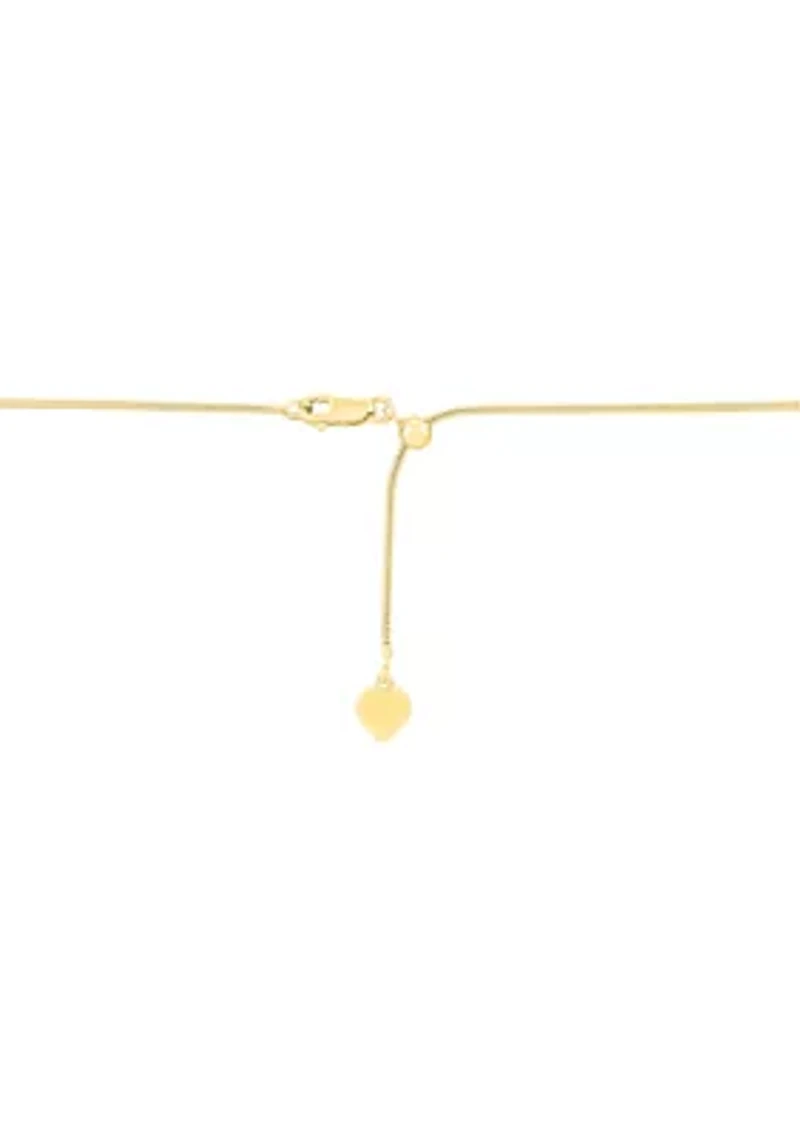 1 Millimeter Round Snake Chain Necklace in Gold Over Sterling Silver