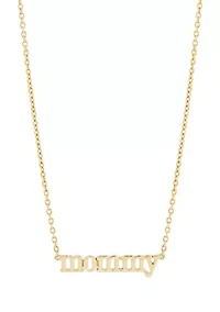 Mommy Necklace in Gold Over Sterling Silver