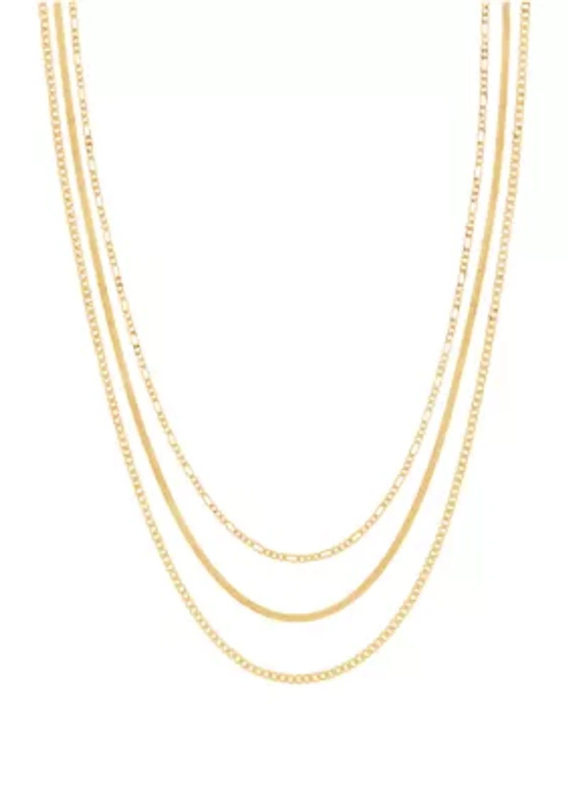 3 Layered Necklace in Sterling Silver