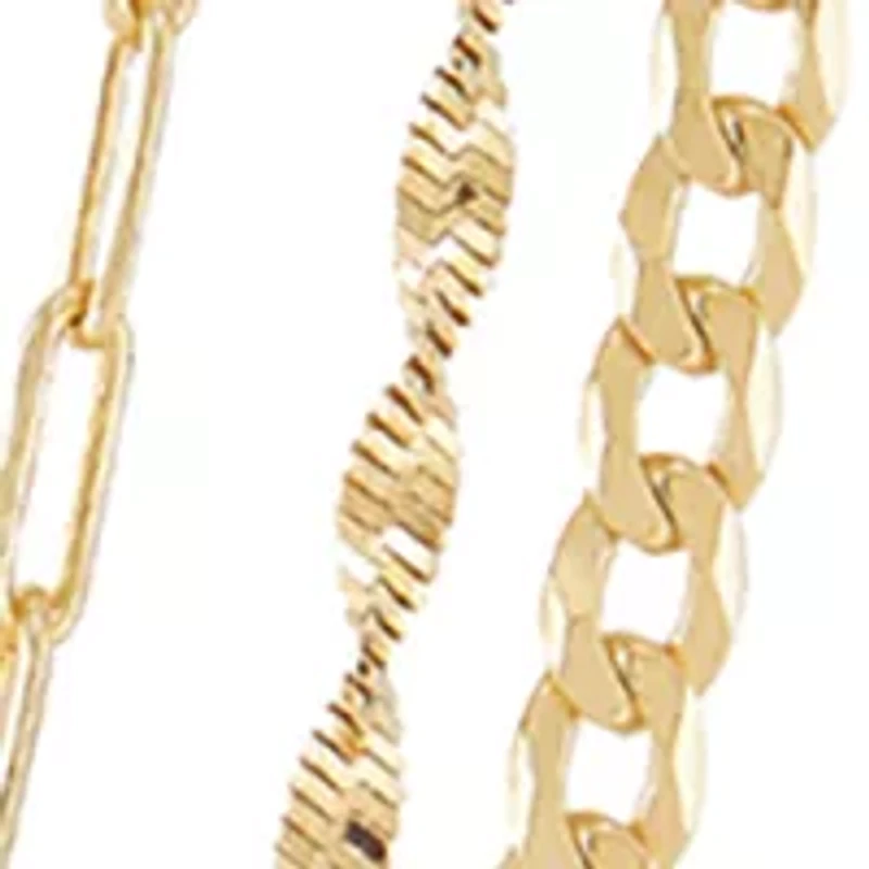 Triple Layered Necklace in Sterling Silver