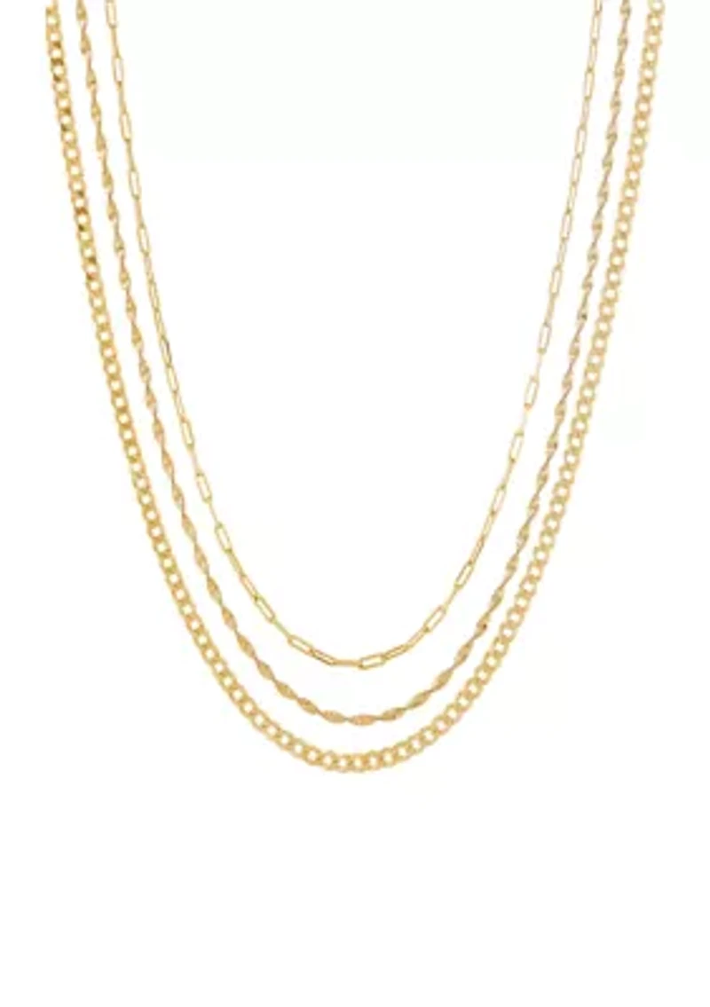 Triple Layered Necklace in Sterling Silver