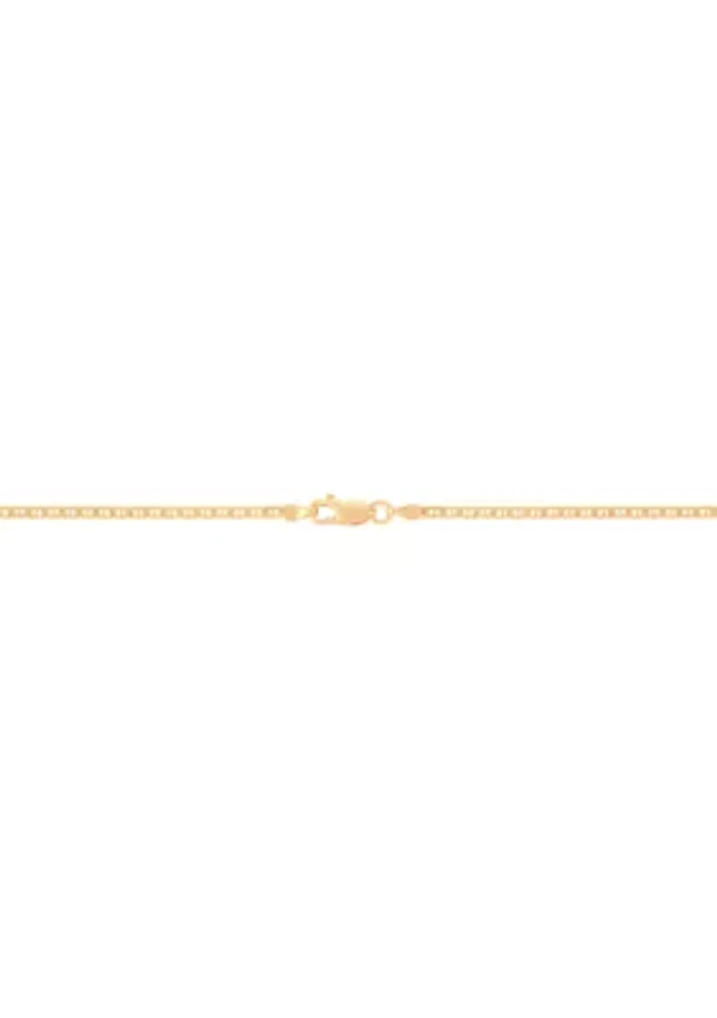 Crucifix on Anchor In Frame Pendant with 22" Mariner Chain in Sterling Silver