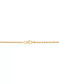Anchor Pendant with 22" Rope Chain in Gold Over Sterling Silver