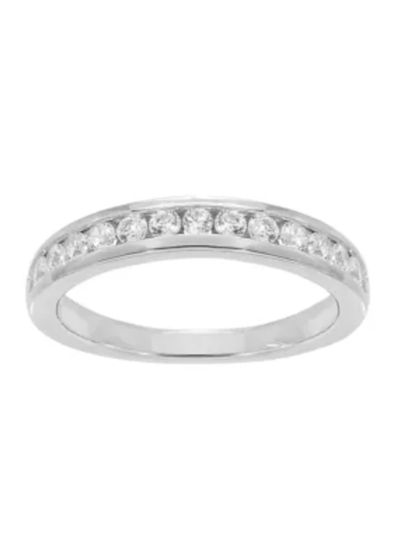 Grown With Love 1/2 ct. t.w. Lab Grown Diamond Wedding Band in 14K White Gold