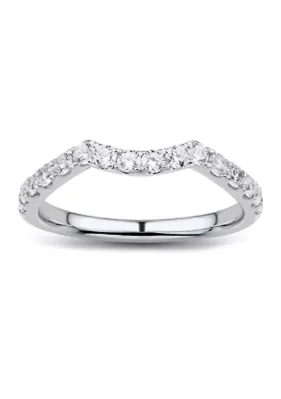 1/2 ct. t.w. Diamond Wedding Band in 10K White Gold 